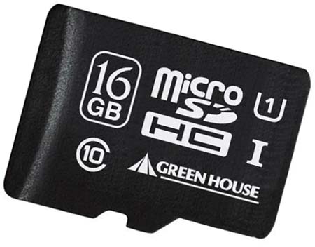 Green House показывает скоростную microSDHC карточку памяти